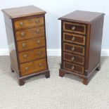 A Georgian style inlaid mahogany upright Chest of Drawers, each drawer edged with crossbanded