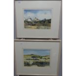 Alan Clark (British, b.1952), Cottages, Hope Cove, Devon, and Powder Mills, Dartmoor, a pair,