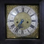 An oak eight-day Longcase Clock, Fra. Pile, Honiton, with 11in square brass dial, silver chapter