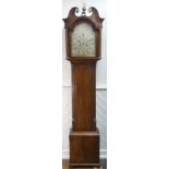 A mahogany 8-day Longcase Clock, W. Ballantyne, Edinburgh, the 12in arched silvered dial with