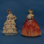 A Staffordshire porcelain Figure of a Lady, signed J.C.Beverley to base, together with a Royal