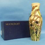 A Moorcroft 'Savannah' pattern limited edition Vase, designed by Emma Bossons, with impressed and