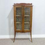 An Edwardian style Display Cabinet, the central panel with a Sheraton Revival-style floral