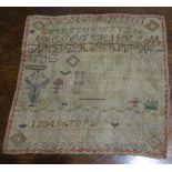 Three early Victorian needlework samplers by Hanah, Sarah and Mary Brearly dated 1812, 1817 and 1820