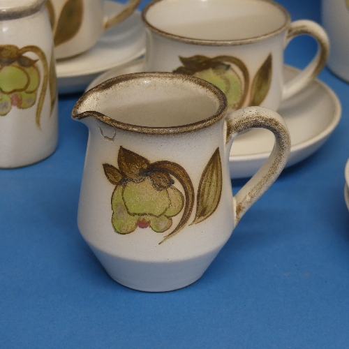 A Denby 'Troubadour' pattern Coffee Service, to include five Coffee Cups, six Saucers, Cream Jug, - Bild 2 aus 3