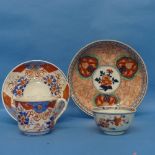 A small quantity of Imari Wares, to include Teacup and Saucer, Plate and Tea Bowl (4)
