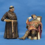 A Royal Doulton figure of 'The Foaming Quart', together with the 'Jovial Monk', each with factory