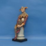 A Royal Doulton 'Jester' Figure, with factory marks to base, numbered HN 2016, H 25cm