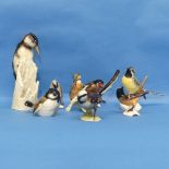 A small quantity of Goebel porcelain Birds, to include Kingfisher, Blue Tit, Woodpecker, etc, one