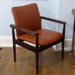 A set of four Danish CADO 'Diplomat' Armchairs, model 209, designed by Finn Juhl, with rosewood