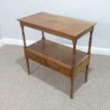 A Victorian style two-tier Table/Buffet, with two drawers, W 75cm x H 78cm x D 40cm.