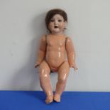 A c1900's  German Heubach-Koppelsdorf bisque head doll,  on composition body, marked on head
