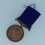 Rifle Volunteers Shooting Medal in bronze, Obverse: a veiled head portrait of Queen Victoria with