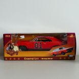 The Dukes of Hazard Charger Autoworld boxed model, 1:18 Scale 1969 Dodge Charger General Lee, 1st