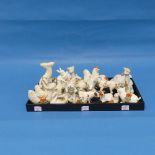 A quantity of Crested Souvenir China animals, to include lions, elephants, seals, dogs etc, all
