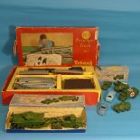 A collection of Dinky Toys: a boxed car carrier and trailer no.983, a boxed tank transporter and