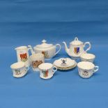 A quantity of Crested Souvenir China and commemorative tea wares, all painted with different