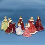 A small quantity of Royal Doulton Ladies, to include A Christmas Morning, A Christmas Wish, Pretty