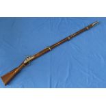 A Glukman percussion Rifle Musket, Birmingham, 1862, the 100cm barrel with octagonal chamber,