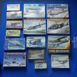 A Large quantity of Airfix model planes, to include; Spitfire, Floatplane, Red Barron Flying Circus,
