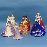 A small quantity of Coalport Ladies, to include Scarlett, Classic Elegance Anniversary Wishes,