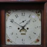 An early 19th century mahogany 8-day longcase Clock, with two-weight movement striking on a bell,