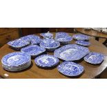 A Spode 'Spode's Tower' pattern part Dinner Service, comprising eleven Dinner Plates, six Side