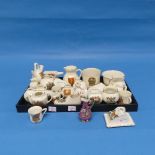 A quantity of Crested Souvenir China, including examples by Goss, Arcadian, Grafton China etc, in