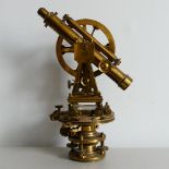 A 19th century brass Theodolite, by J. & W. E. Archbutt, Bridge Street, Westminster, London, No. 211