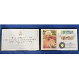 Stamps; A Jubilee Mint Queen Elizabeth II 90th Birthday Commemorative gold Coin Cover, limited