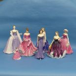 A small quantity of Coalport Ladies, to include 'Perfect Rose', The Ambassador's Ball 'Ella', '