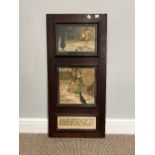 An early 20thC oak picture Frame, containing two Cecil Aldin Prints, together with a verse 'Little