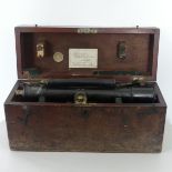 A Vintage Theodolite, by A.G.Thornton Manchester, in fitted transport case with wooden tripod and