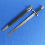 Martini Henry Bayonet, 1886, Military for Mk4 Enfield, the 46.5cm blade with various markings, in