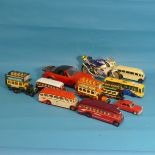 A mixed lot, including a collection of diecast model coaches and trams, mainly Corgi, some boxed,