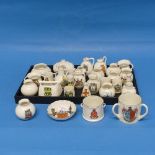 A quantity of Crested Souvenir China, including examples by Goss, Arcadian, Grafton China etc, in