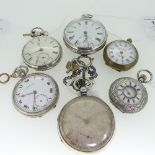 A Victorian silver cased J. W. Benson open face Pocket Watch, hallmarked London, 1879, the gilt