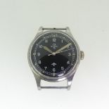 An Omega stainless steel gentleman?s British Military RAF Wristwatch, dated 1953, ref. 2777-1 SC,
