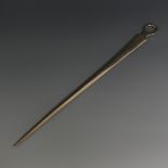 A George III West Country provincial silver Meat Skewer, by Joseph Hicks, hallmarked Exeter, 1814,