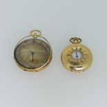 An 18k yellow gold Pocket Watch, the movement marked 'Picard Geneve', the champagne dial with engine