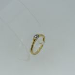 A singe stone diamond Ring, the brilliant cut stone 0.27ct, all mounted in 18ct yellow gold, Size O,