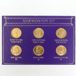 Six Gold Sovereigns; including Victoria 1884 Melbourne Mint, 1892, 1898, Edward VII 1907, George V