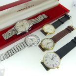 An Ancre Automatic gentlemen's Wristwatch, together with four other gentlemen's wristwatches,