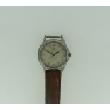 A vintage Omega chrome plated nickel gentlemen?s Wristwatch, with stainless steel back marked 6B/159