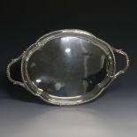 An Elizabeth II silver two handled Tray, by A. Marston & Co., hallmarked Birmingham, 1982, of shaped