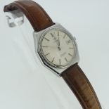 A vintage Omega Seamaster Automatic stainless steel gentleman?s Wristwatch, the shaped octagonal