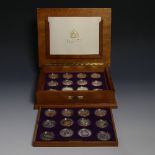 The Royal Mint Queen Elizabeth II Golden Jubilee 24 silver proof Coin Collection 2002/2003, in