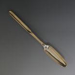 A George III silver Marrow Scoop, by Solomon Hougham, hallmarked London, 1816, engraved with