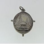 An oval Pilgrimage Medallion for 'Sacra Capella', the front with depiction of the church and dated