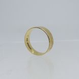 An 18ct gold Wedding Band, Size P, approx weight 3.7g.